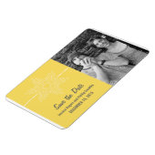 Sweet Snowflake Save the Date Magnet, Yellow Magneet (Linkerzijde)