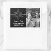 Sweet Snowflake Save the Date Stickers (zwart) (Tas)