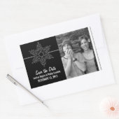 Sweet Snowflake Save the Date Stickers (zwart) (Envelop)