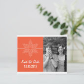 Sweet Snowflake Sparen het Briefkaart van de Datum (Staand voorkant)