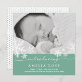 Sweet Snowflakes | Aankondiging van Baby (Voorkant / Achterkant)