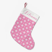 Sweet Snowflakes, speciaal ontworpen voor stoppen/ Kleine Kerstsok (Voorkant (Hangend))