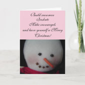 Sweet Snowman Feestdagen Kaart (Voorkant)