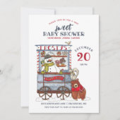 Sweet Snowman Forest december Baby shower Kaart (Voorkant)