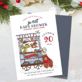 Sweet Snowman Forest december Baby shower Kaart