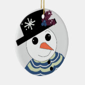 Sweet Snowman Keramisch Ornament (Rechts)