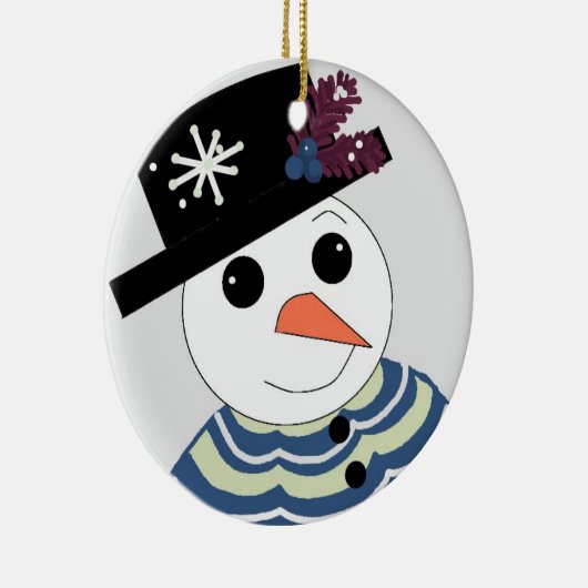 Sweet Snowman Keramisch Ornament (Rechts)