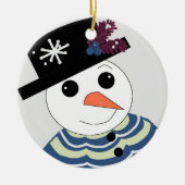 Sweet Snowman Keramisch Ornament (Voorkant)