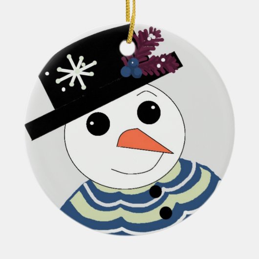 Sweet Snowman Keramisch Ornament (Voorkant)
