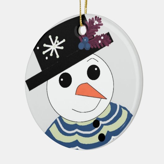 Sweet Snowman Keramisch Ornament (Links)