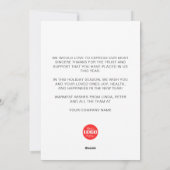 Sweet Snowman Logo Business Feestdagenkaart (Achterkant)