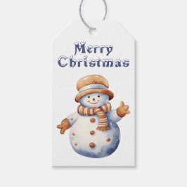 Sweet Snowman Merry Christmas Cadeaulabel