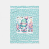 Sweet Snowman Personaliseer Naam Christmas Baby Fleece Deken (Voorkant)