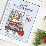 Sweet Snowman Snoep Winkelwagen Waterverf Feestdag Kaart<br><div class="desc">Maak kennis met onze uitnodiging voor 'A Sweet Holiday Party', waar winterwonderland en boskracht elkaar ontmoeten! Met een heerlijke waterverf van een vriendelijke sneeuwman, Frosty, neigt naar zijn snoepjes kar vol met seizoensgebonden lekkernijen. Doe mee aan de feestelijke pret als een vrolijke eekhoorn zitstokken op het hoofd van een beer...</div>