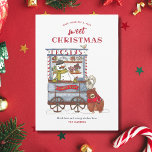 Sweet Snowman Snoep Winkelwagen Waterverf Kerst Ka Feestdagenkaart<br><div class="desc">Introductie van onze "Have Yourself a Very Sweet Christmas" Holiday Flat Kaart, waar wintermagie een feestelijke grilligheid ontmoet! Dit charmante ontwerp is voorzien van een vrolijke sneeuwman, Frosty, die vrolijk vakantietrakkelen uit zijn snoepjes kar serveert. Een speelse eekhoorn bovenop een vriendelijk beer draagt bij aan de warmte en het plezier...</div>
