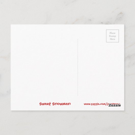 Sweet Snowmen briefkaart horizontaal (Achterkant)