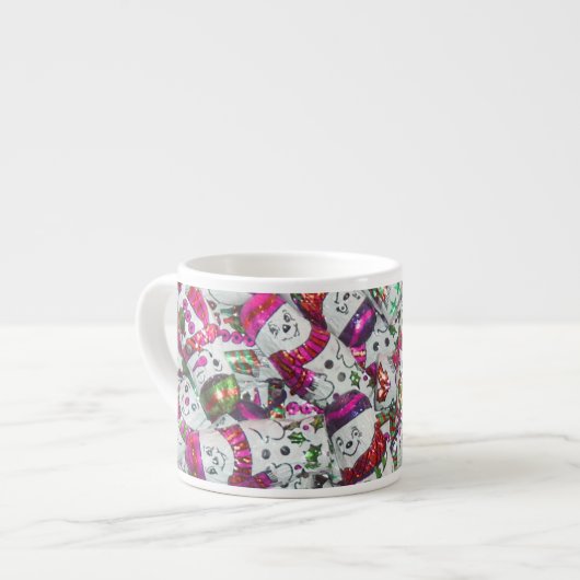 Sweet Snowmen mok roze espresso (Links)