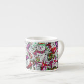 Sweet Snowmen mok roze espresso (Voorkant rechts)