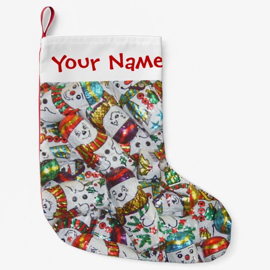 Sweet Snowmen Name stocking Kleine Kerstsok (Voorkant)