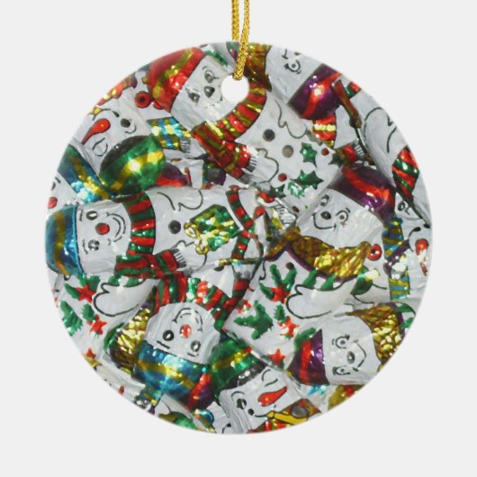 Sweet Snowmen ornament round (Voorkant)