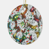Sweet Snowmen ornament round (Links)