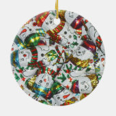 Sweet Snowmen ornament round (Achterkant)
