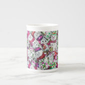 Sweet Snowmen Roze botchina mok (Voorkant)