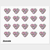 Sweet Snowmen Roze sticker hart (Vel)