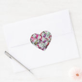 Sweet Snowmen Roze sticker hart (Envelop)