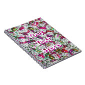 Sweet Snowmen Roze Text notitieboek (Rechterzijde)
