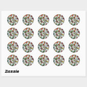 Sweet Snowmen sticker rond (Vel)