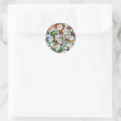 Sweet Snowmen sticker rond (Tas)