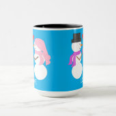 Sweet Snowpeople in Love: Green-blue Mok (Midden)