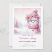 Sweet Snowy Forest Kids Printable Christmas Invite Kaart (Voorkant)