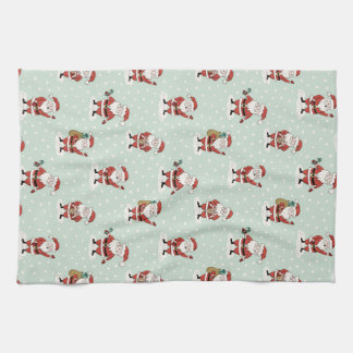 Sweet Snowy Santa Holiday Kitchen Towel Theedoek