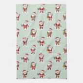 Sweet Snowy Santa Holiday Kitchen Towel Theedoek (Verticaal)