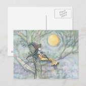 Sweet Solitude Witch Cat Briefkaart (Voorkant / Achterkant)