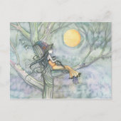 Sweet Solitude Witch Cat Briefkaart (Voorkant)