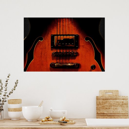 Sweet Soul Blues Guitar 36 x 24 Poster (Keuken)