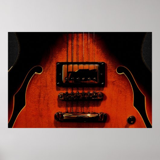Sweet Soul Blues Guitar 36 x 24 Poster (Voorkant)