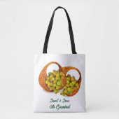 Sweet Sour Grapefruits Basket Trendy Shopping Tas (Voorkant)