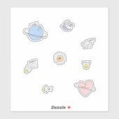 Sweet Space Sticker Set | perzik (Vel)