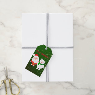 Sweet Sparkly Green, Santa en Beer Cadeaulabel