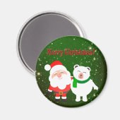 Sweet Sparkly Green, Santa en Beer Magneet (Voorkant / Achterkant)