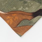 Sweet Speelse Vossen in Rust Brown op Olijfgroen Fleece Deken (Hoek)