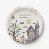 Sweet & Spooky Baby Witch Verjaardag Papieren Bordje (Voorkant)