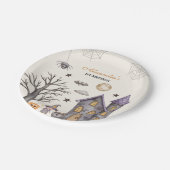 Sweet & Spooky Baby Witch Verjaardag Papieren Bordje (Gekanteld)