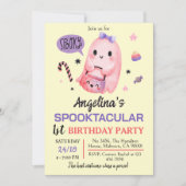 Sweet & Spooky Ghost snoep 1st Birthday Halloween Kaart (Voorkant)