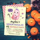 Sweet & Spooky Ghost snoep 4e verjaardag Halloween Kaart