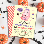 Sweet & Spooky Ghost snoep 4e verjaardag Halloween Kaart